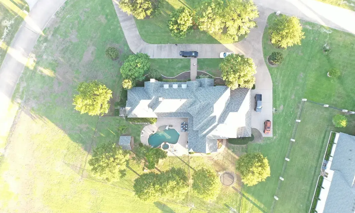 New shingle roof installation on a home in Aubrey